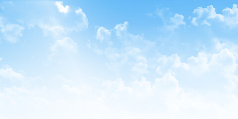 Wall Mural - blue sky with cloud. clear blue sky with cloud background. focus on clouds. the sky was bright blue 