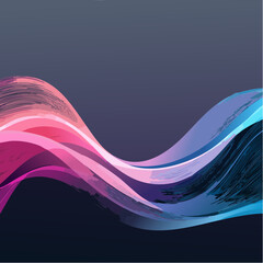 Wall Mural - vibrant abstract wave with seamless, flowing motion in purple, pink, and blue hues, ideal for creati