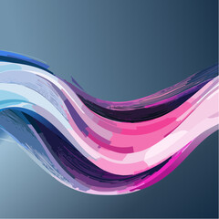 Wall Mural - elegant flowing wave of vibrant colors featuring shades of purple, pink, and blue, perfect for backg