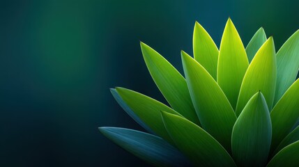 Wall Mural - a green leafy plant with a stem and leaves