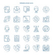 © Think World - Call Center stroke icon. Call Center line icon set. editable stroke icon pack
