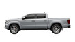 © Abdul - Silver pickup truck side view isolated on white background automotive transportation vehicle transport auto car 4x4  100 on transparent background