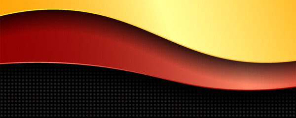 Wall Mural - Vector red and orange line background curve element with space for text and message design, overlapping layers, vector