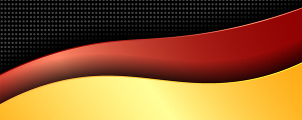 Wall Mural - Vector red and orange line background curve element with space for text and message design, overlapping layers, vector