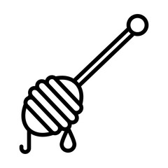 Wall Mural - honey dipper icon vector image. can be used for morning and breakfast.