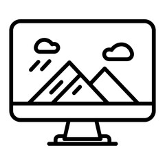 Wall Mural - monitor icon vector image. can be used for computer programming.