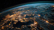 © Tahsin - Earth at night showing city lights from space perspective