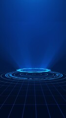 Wall Mural - abstract futuristic technology hud display interface sci-fi background tech animation. abstract futu