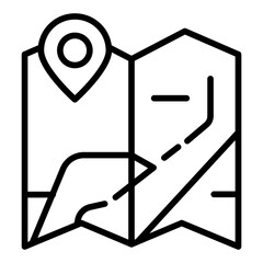 Wall Mural - map icon vector image. can be used for contact us.