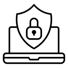 Wall Mural - cybersecurity risk icon vector image. can be used for risk management.