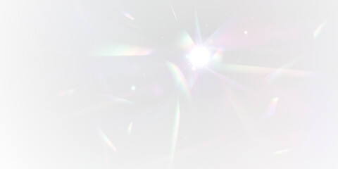 Wall Mural - png confetti sparkle with lens blur and diamond rainbow flare over vector crystal background with st