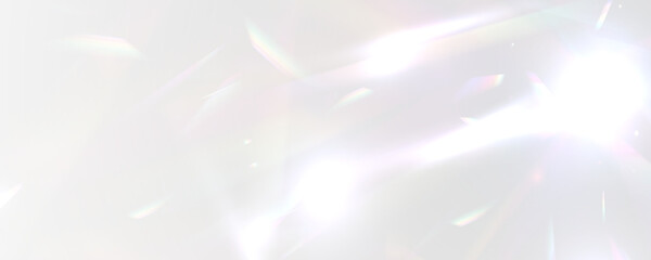 Wall Mural - png prism dispersion over transparent crystal background with neon sparkle effect and futuristic sun