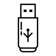 Wall Mural - usb biometric icon vector image. can be used for biometrics.