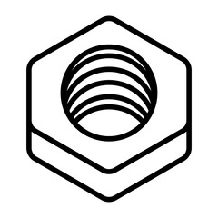 Wall Mural - bolt nut icon vector image. can be used for construction tools.