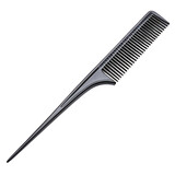 Black rat tail comb for hair styling isolated on transparent background
