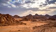 © badjoell - Desert landscape with dramatic clouds