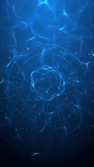 Wall Mural - data tunnel glowing particles motion blur futuristic technology abstract digital art of glowing wave