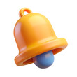 © Uvindu Dewsara - 3D Plastic Notification Bell Icon Isolated on White Background, Colorful UI/UX Design Element