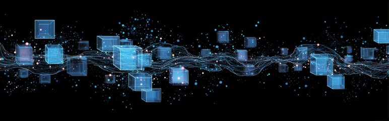 Big data technology data science analysis artificial intelligence generative ai deep learning machine learning algorithm neural flow network analytics innovation abstract futuristic.