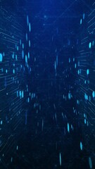 Wall Mural - technology cyberspace glow. sci-fi flight through hi tech technology tunnel. hologram light. 3d k bg