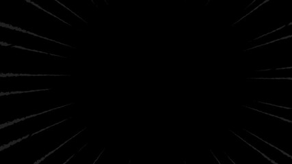 Wall Mural - White line loop animation on black background, motion element for video backdrop	
