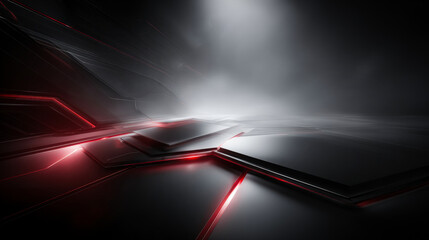 Wall Mural - Abstract black futuristic advanced technology background