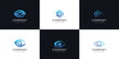 © Urwah - Eye tech logo design collection, cyber symbol. lens aperture positions. Retina scan eye icons , Simple, science, silhouette, vector template