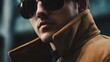 © JuanB - Stylish man wearing sunglasses and trench coat for fashion editorial outdoor modern street portrait photography scene