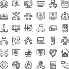 Business and finance vector icon set: symbols for web, internet, and computer designs including money, document, network, and phone signs
