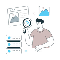 Wall Mural - Website Scraping Vector Illustration. EPS 10 File