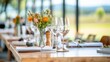 © Photography09 - Elegant Dining Table Setup with Wine Glasses and Floral Centerpiece,Restaurant ,Table setting