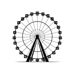 Wall Mural - ferris wheel silhouette