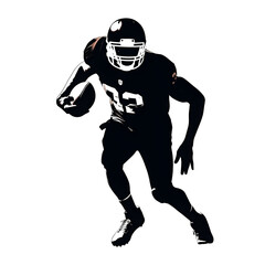 Wall Mural - american football players silhouette