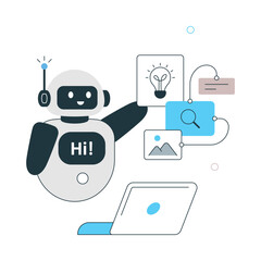 Wall Mural - Ai Customer Support Vector illustration. EPS 10 File