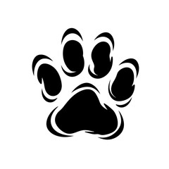Wall Mural - cat paw silhouette