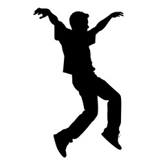 Wall Mural - male dancing silhouette