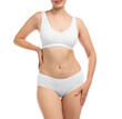 © New Africa - Woman in underwear on white background, closeup