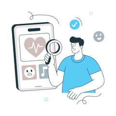 Wall Mural - Health App Vector illustration. EPS 10 File