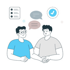 Wall Mural - Contract Agreement Vector illustration. EPS 10 File