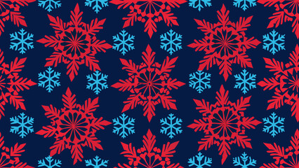 seamless pattern of snowflakes on a dark blue background for wallpaper the bedroom, patterned fills,