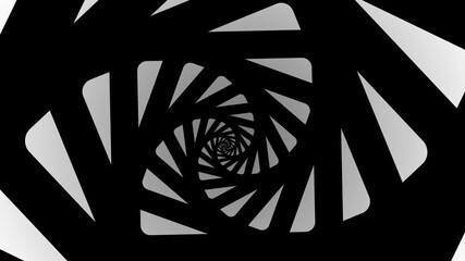 Wall Mural - Black and white triangular spiral optical illusion
