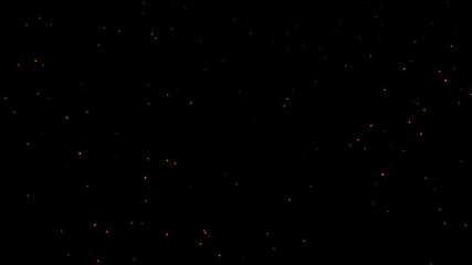 Wall Mural - loop flickering glow gold orange dust stars particles animation motion falling on black abstract bac