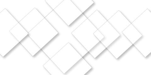 Wall Mural - white geometric overlapping square pattern. vector illustration technology background with shadow. m