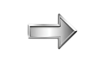 Wall Mural - A silver arrow pointing to the right