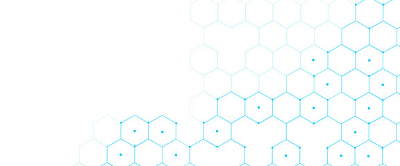 Wall Mural - vector modern grey hexagons futuristic science technology
