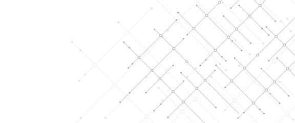 Wall Mural - vector creative idea dots and lines geometric technology background
