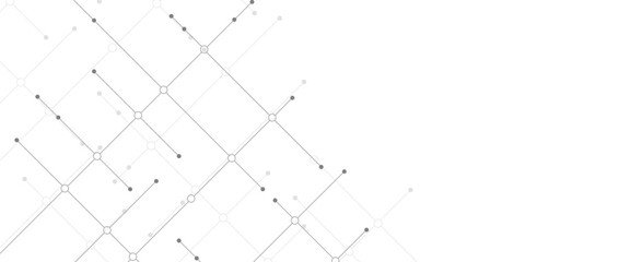 Wall Mural - vector creative idea dots and lines geometric technology background