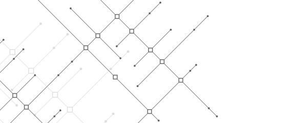 Wall Mural - vector creative idea dots and lines geometric technology background
