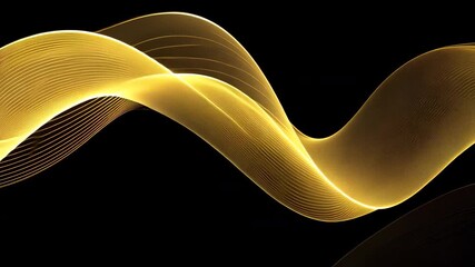 Golden abstract waves a mesmerizing, swirling wave of luminous gold elegantly dances against a sleek dark backdrop. Evoking a sense of fluidity and sophistication.