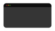© Yasir Design - Minimalist dark terminal window with color control buttons in top left corner. Simple grey and black layered interface for coding, programming, and developer UI design.